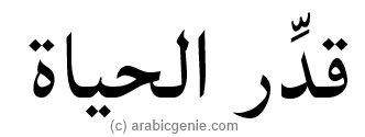 Appreciate Life in Arabic