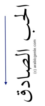 Perhaps the best way to write Arabic vertically with text rotated by 90 degrees counter-clockwise